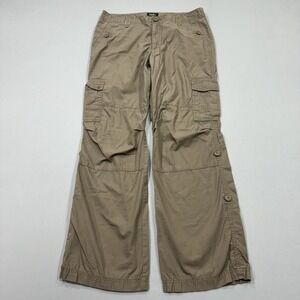 Eddie Bauer Pants Womens 12 Brown Cargo Vashon Fit Pockets Button Outdoor Work